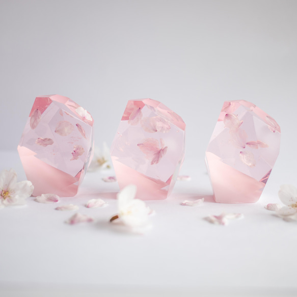 桜花石 Cherry blossom's Epoxite 2024年開花東京産のソメイヨシノを使用 4枚目の画像