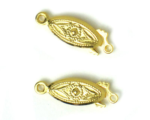 ネックレス バネ式クラスプ 留め具 2個 アクセサリーパーツ 手芸 金具