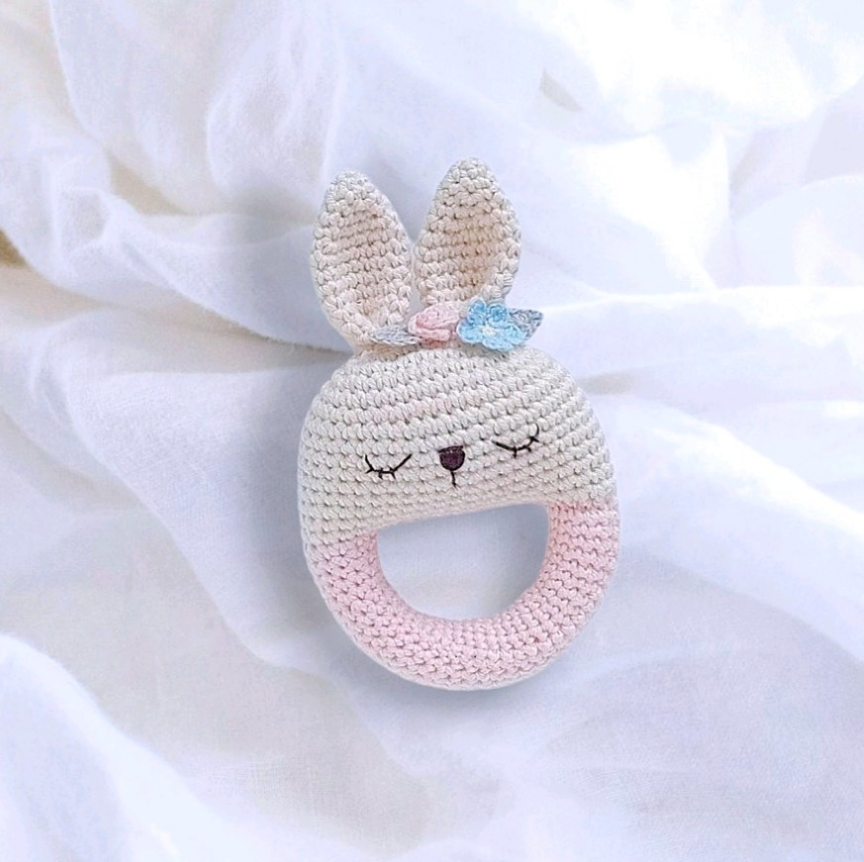 N1636 / カスタムボールペン エンジェルうさぎちゃんビーズ お花 N1636 / カスタムボールペン エンジェルうさぎちゃんビーズ お花