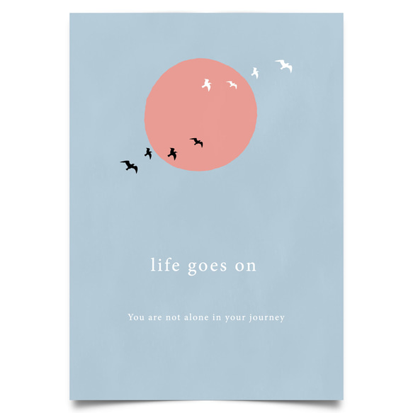 グラフィックデザインポスター life-Sun /鳥 自然  太陽 月 イラスト モダンデザイン ミニマルアート 7枚目の画像