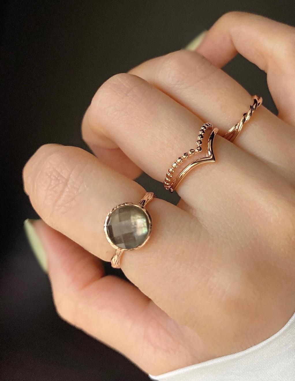 ෆブラックシェル×クリスタルAAAカボションカット指輪RG70ෆ ෆブラックシェル×クリスタルAAAカボションカット指輪RG70ෆ