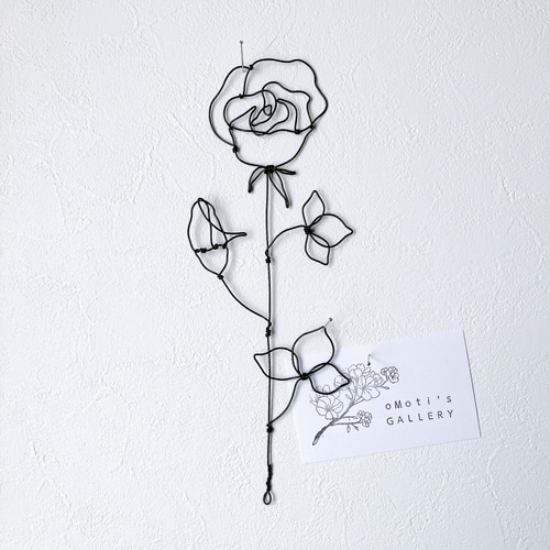 薔薇 ワイヤーアート ワイヤークラフト ウォールステッカー・ウォール