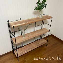 新作‼️手作りアイアン家具 飾り棚　折りたたみコーナーシェルフ   幅47cm 新作‼️手作りアイアン家具 飾り棚 折りたたみコーナーシェルフ