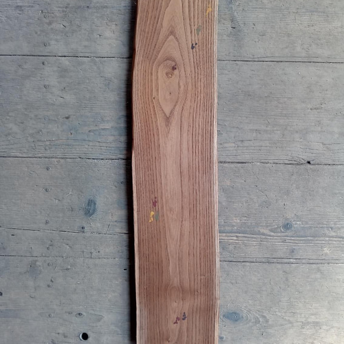木製看板製作】 一枚板 槐 / 自然塗装 16cm×70cm 表札・ネーム
