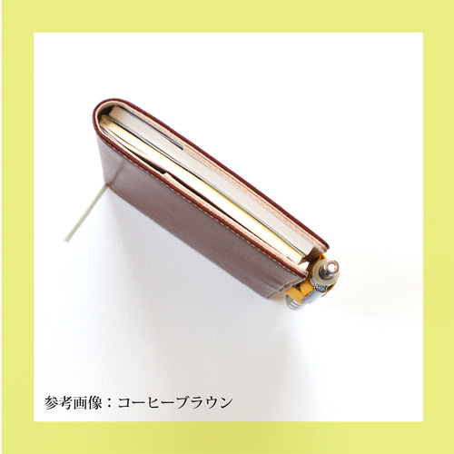 A6サイズ手帳カバー（バタフライペンホルダー）：インクブルー