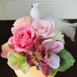 癒されアロマ キャンドル まあるくほのかに香る&灯る…lucky bird pink 4枚目の画像