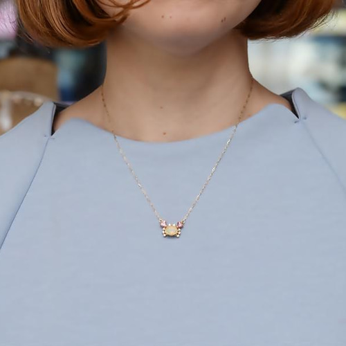 【りりか】♡K10♡ピンクトルマリン♡ラブリーハートネックレス♡証明書付き ピンクトルマリン ネックレス】K10 オープンハート ネックレス