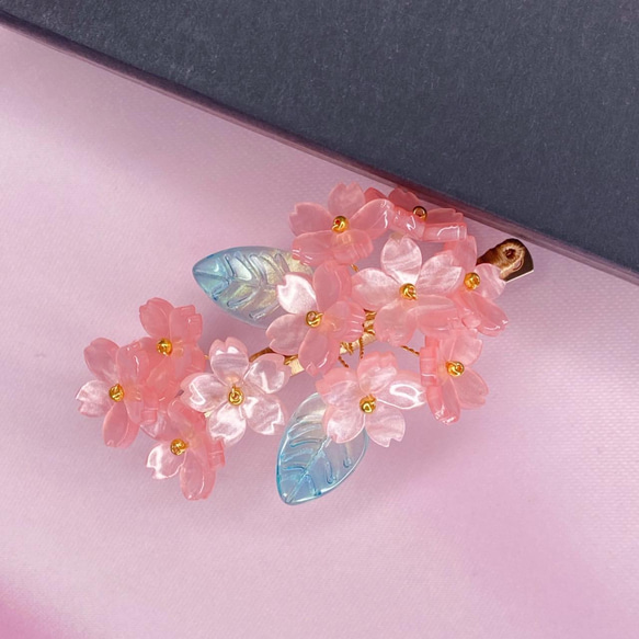 葉桜のヘアピン タボピン 2枚目の画像