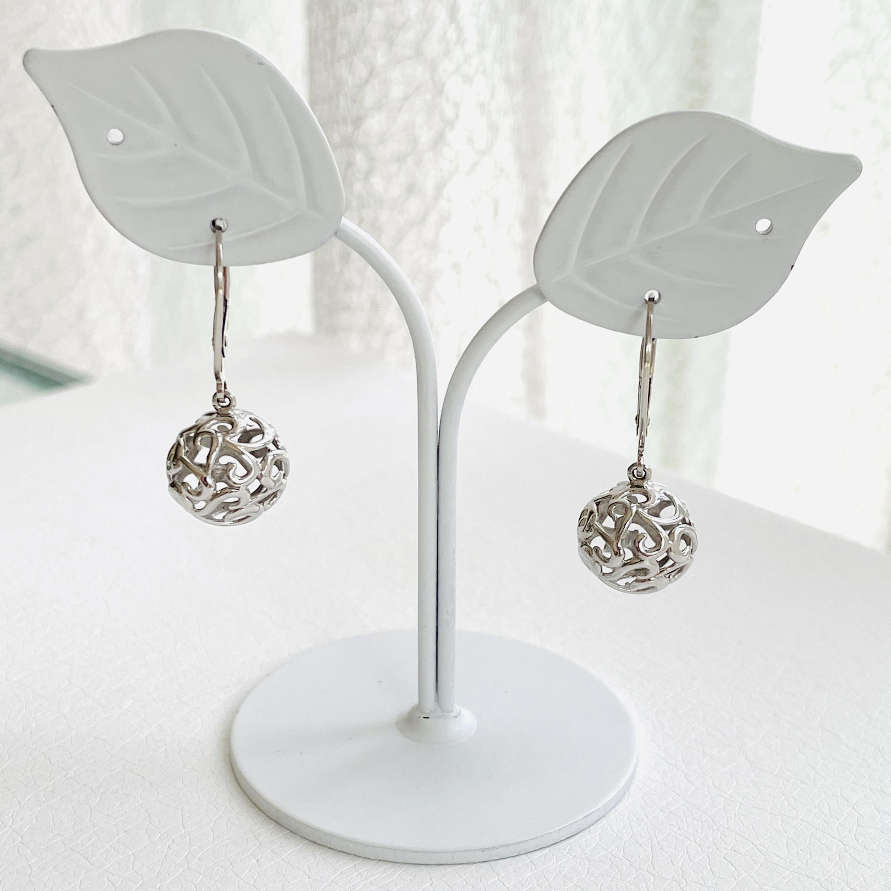 「流麗」ピアス　シルバーピアス　Sv925（ロジウムメッキ）