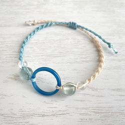 ブルーメノウ&フローライト マクラメブレスレット ブレスレット ether