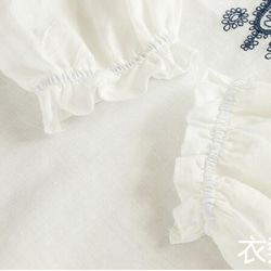 春秋新品 可愛い コットンリネン ゆったり大きいサイズ 長袖 刺繍ブラウス 体型カバー シャツ Ｍ～ＸＸＬサイズ 白選 5枚目の画像