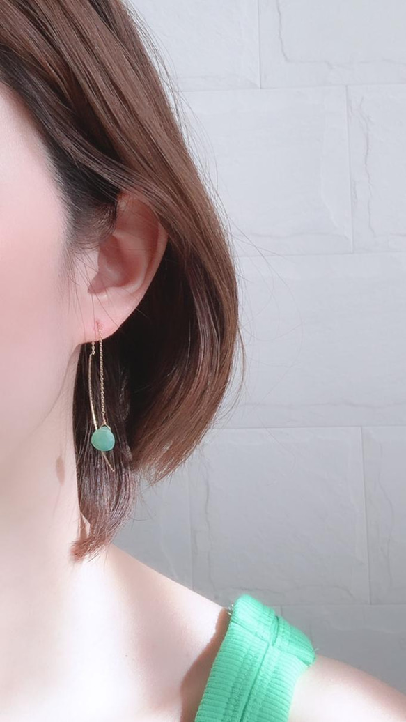 ◇新作ピアス　　Kerry Green Collection   アレルギー対応 4枚目の画像