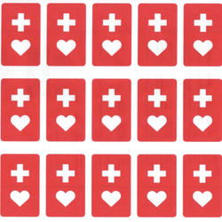 送料無料【たなべさんちのシール × ヘルプマーク】5シート(シール105枚) 障がい者シール 発達障害・知的障害 自閉症 4枚目の画像