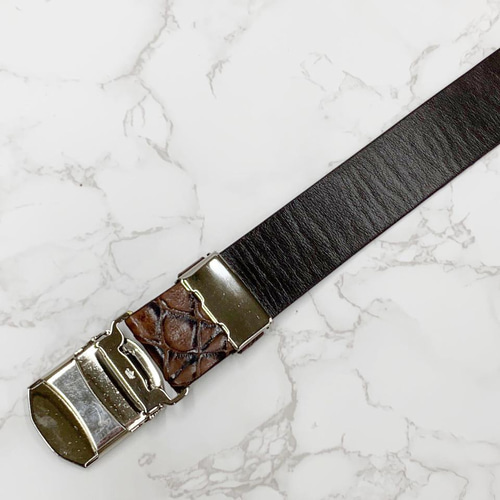 日本製 センザンコウ 穿山甲 ベルト エキゾチックレザー 小物