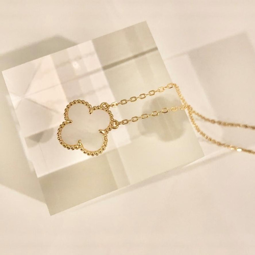 Vモチーフゴールドネックレス＆クローバーモチーフネックレス Jewelry i ネックレス レディース 四葉 クローバーネックレス