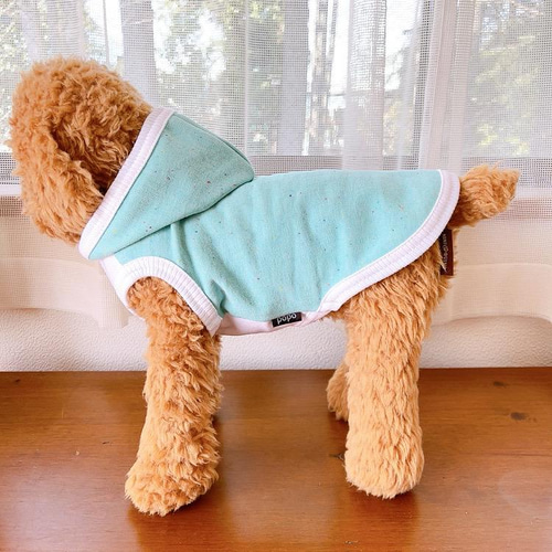 犬服 カラーネップミントグリーンパーカー ペット服・アクセサリー