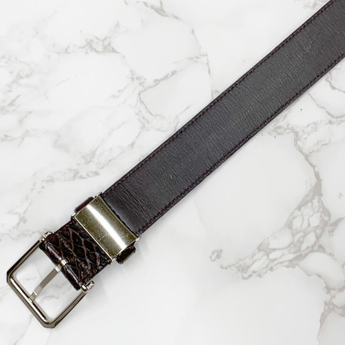 日本製 センザンコウ 穿山甲 牛革 コンビ 上質 ベルト エキゾチック