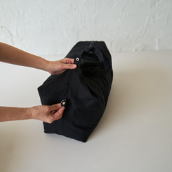 Morino Gakko Book 特色防水斜紋布波士頓包 [黑色] 超輕量大容量造型師 第10張的照片