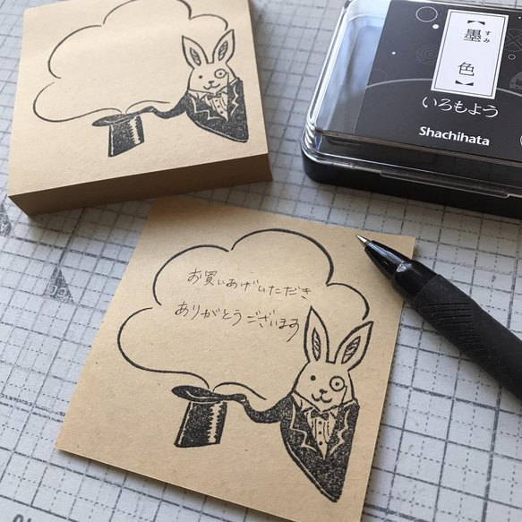 魔術師兔便簽框郵票（便利貼尺寸版） 第2張的照片