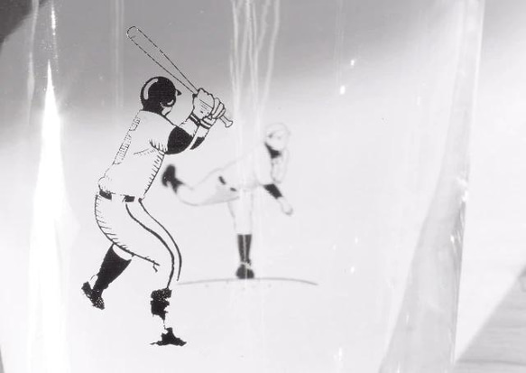 【名入れ／野球】対峙する選手のイラストが熱い！／がぶ飲み部活　タンブラー　野球／AN807-Y 6枚目の画像