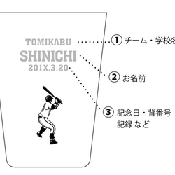 【名入れ／野球】対峙する選手のイラストが熱い！／がぶ飲み部活　タンブラー　野球／AN807-Y 8枚目の画像