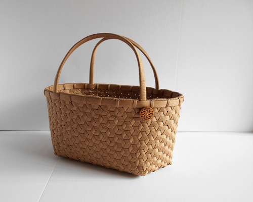 めぐページ　エコクラフト　クラフトバンド Let's make a basket bag with a cute pattern using a striped