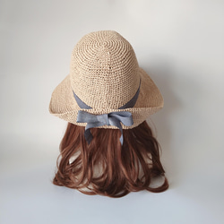 [定制] 草帽（牛仔布和金屬絲），配有可互換的絲帶和繩索。 第5張的照片