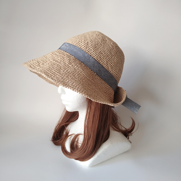 [定制] 草帽（牛仔布和金屬絲），配有可互換的絲帶和繩索。 第2張的照片
