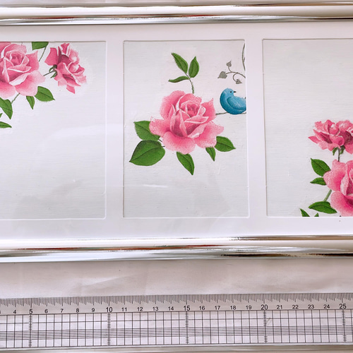 デコパージュ ꔛꕤ 壁掛けインテリア*ボックス *薔薇ピンク 薔薇