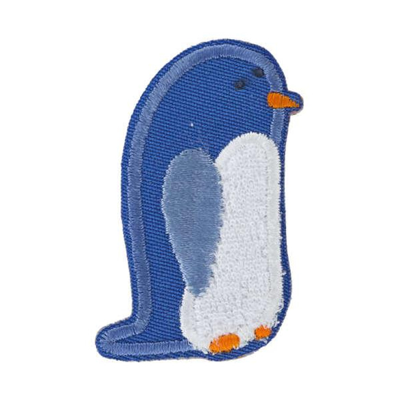 アップリケワッペン ペンギン ブルー　TB 2141 2枚目の画像