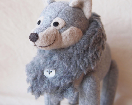 泣き虫オオカミさん アーティストベア ぬいぐるみ ハンドメイド 海外作家様 テディベア アーティストベア ぬいぐるみ 海外 作家 17cm