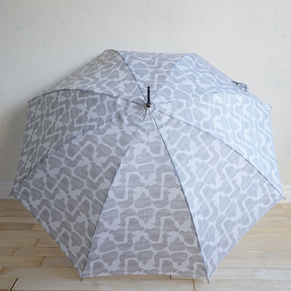 竹の傘 バード　ライトグレー 晴雨兼用 長傘 ALCEDO 161035 日傘 雨傘 11枚目の画像