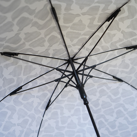 竹の傘 バード　ライトグレー 晴雨兼用 長傘 ALCEDO 161035 日傘 雨傘 15枚目の画像