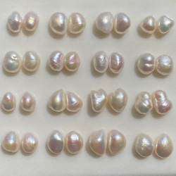 当店人気No.1✨選べるパール❤︎半額以下✨訳ありバロックパール✨11mm〜17mm淡水パールピアス/イヤリング変更可 13枚目の画像