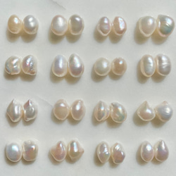当店人気No.1✨選べるパール❤︎半額以下✨訳ありバロックパール✨11mm〜17mm淡水パールピアス/イヤリング変更可 3枚目の画像