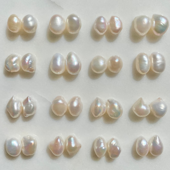 当店人気No.1✨選べるパール❤︎半額以下✨訳ありバロックパール✨11mm〜17mm淡水パールピアス/イヤリング変更可 3枚目の画像