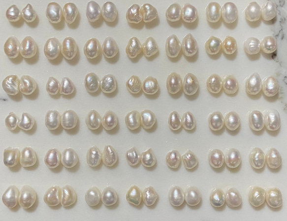 当店人気No.1✨選べるパール❤︎半額以下✨訳ありバロックパール✨11mm〜17mm淡水パールピアス/イヤリング変更可 11枚目の画像