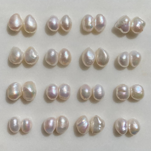 当店人気No.1✨選べるパール❤︎半額以下✨訳ありバロックパール✨11mm〜17mm淡水パールピアス/イヤリング変更可 14枚目の画像