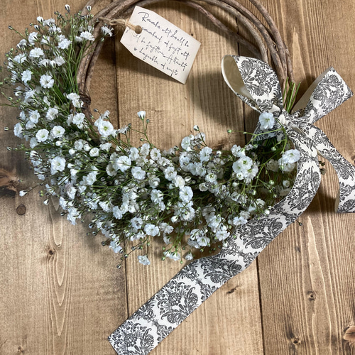 フレッシュかすみ草リース♡A