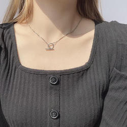 〈2色〉venetian mantel necklace　　　　　変色しない　ステンレス316l   錆びないネックレス 4枚目の画像
