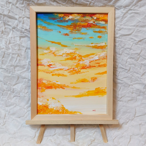 油絵 絵画 朝焼け【B5】 絵画 HR 通販 13737159|Creema(クリーマ) 油絵 絵画 朝焼け【B5】 絵画 HR 通販 13737159|Creema(クリーマ)