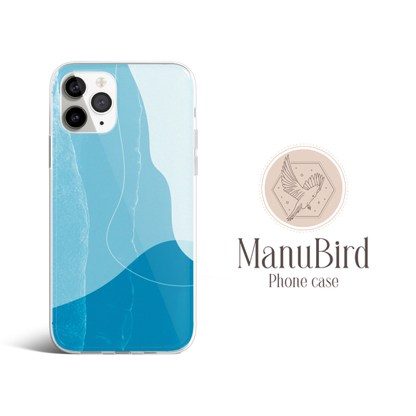 ほぼ全機機種対応 iPhone Android 水色 青 シンプル オシャレ