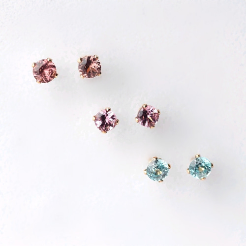 SOLD《再版》『平和』ブルージルコン ピアス◇12月誕生石【14kgf】金属  