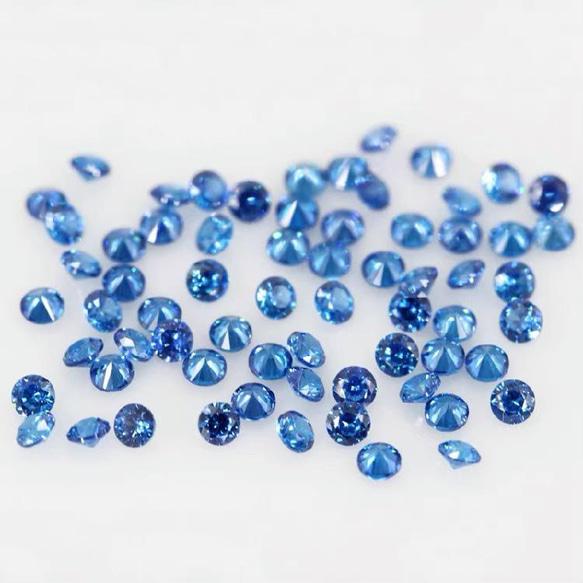 RS213・青・ブルー2mm・CZ・ジルコニアキュービック・30pcs・デコ 