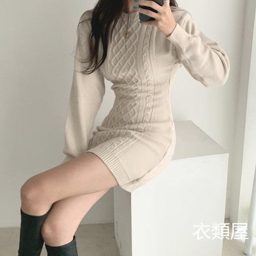 秋新品 セクシー エロかわ しっかり生地 良質 ケーブル編みニット