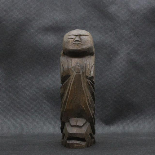 仏像 円空仏 木彫 善財童子（16cm 着色 jk2703） 雕刻 円空工房