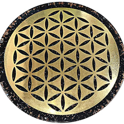 古代神聖幾何学模様 ゴールドプレート フラワーオブライフ浄化