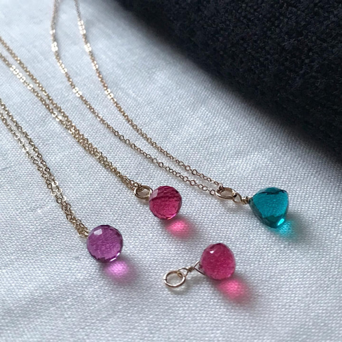 茜ルビーネックレストップ partsworldjp_kb-tp-slv-28