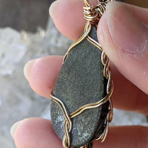 COSMO☆ゴールデンオブシディアン 天然石マクラメネックレス/日々のアクセサリ COSMO☆ゴールデンオブシディアン 天然石マクラメネックレス/日々の