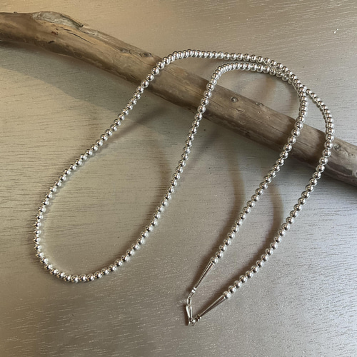 4mm シルバー925 ナバホパール ネックレス 80cm ネックレス